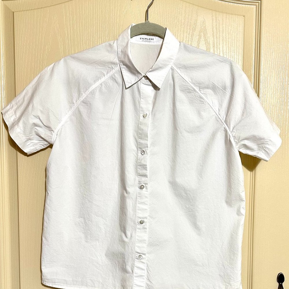 Everlane Crisp White Cotton Blouse